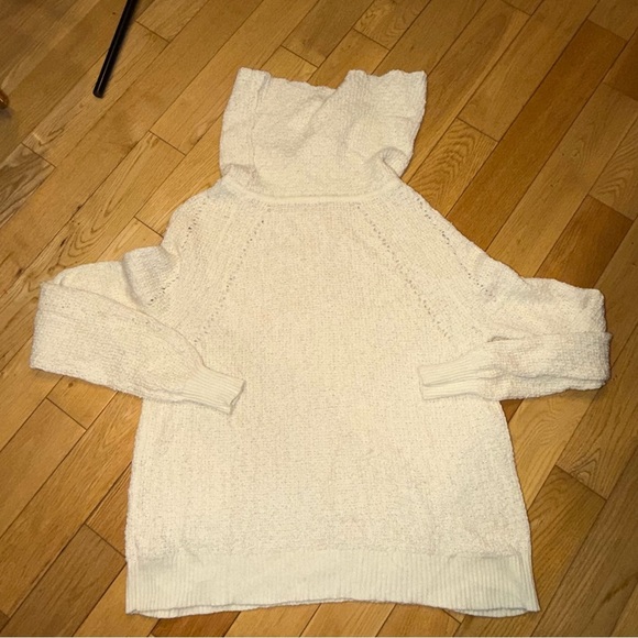 Free People Cream Cowl Neck Sweater large - Picture 8 of 8